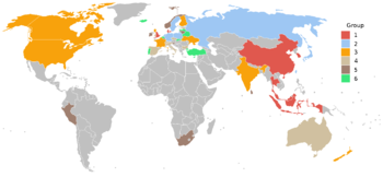 Participating countries 2007 Sudirman Cup.png