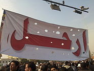 2011 Egyptian Protests showing "Leave" Banner.jpg