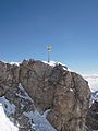 Kors på toppen af Zugspitze