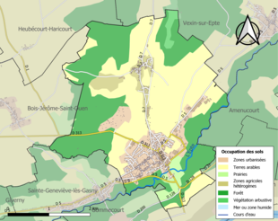 Mappa a colori che mostra l'uso del suolo.