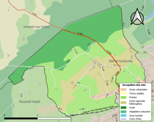 Kolorowa mapa przedstawiająca użytkowanie gruntów.