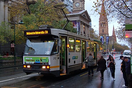 Melbourne tram on Swanston street