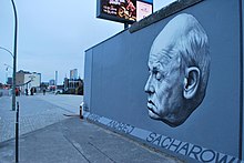 Thank you Andrei Sakharov mural on the Berlin Wall