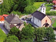Utsikt over klosteret og kirken.