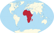 Lagekarte Afrika in der Welt