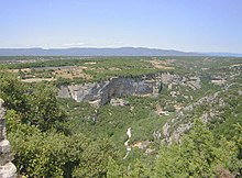 La vallée de l'Aigue Brun vue depuis le fort de Buoux