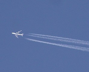 Boeing 747 in cruise at roughly 35000 feet