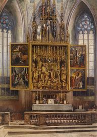El llamado Pacher-Altar,[124]​ retablo de St. Wolfgang im Salzkammergut de Michael Pacher(1471).[125]​