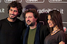 Thyago Alves, Leonardo Pieraccioni e Ariadna Romero all'anteprima del film presso Radio Italia nel 2011.