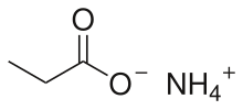 Ammonium-propionate-2D-skeletal.svg