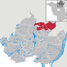 Kaart van Brüssow (Uckermark)