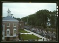 An American town and its way of life, Southington, Conn. The Memorial Day parade moving down the main street. The small number of spectators is accounted for by the fact that the town's war LCCN2017878597.tif