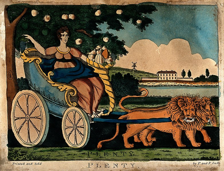 File:An allegorical female is sitting in a chariot drawn by two l Wellcome V0047996.jpg