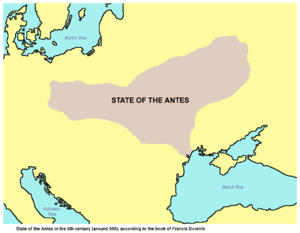 Антський союз: історичні кордони на карті