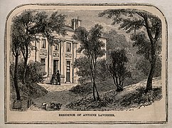 Antoine Laurent Lavoisier's house. Wood engraving by Gurdier Wellcome V0003430.jpg