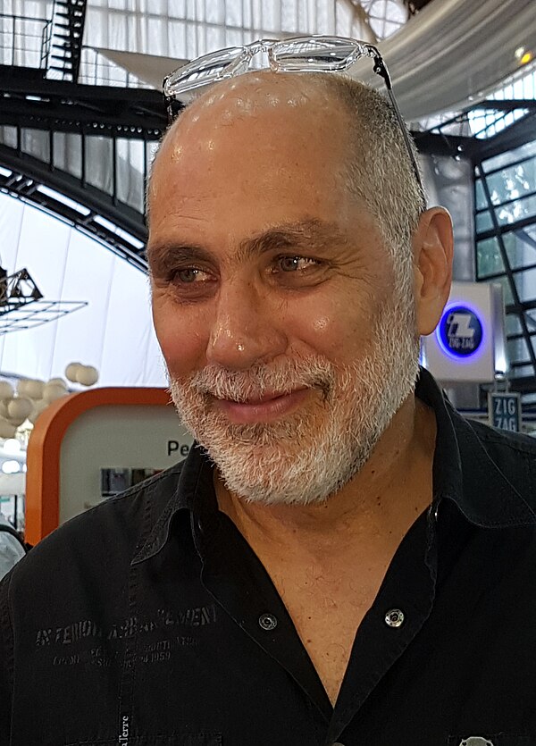 Guillermo Arriaga at the Santiago International Book Fair 2017.