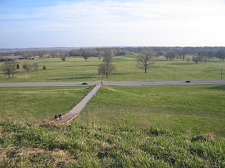 View from Monk's Mound looking south across the Grand Plaza