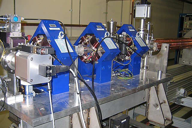 Quadrupole magnets surrounding the linac of the Australian Synchrotron are used to help focus the electron beam
