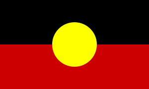 Bandera aborigen australiana.