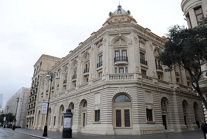 File:Azerbaijan State Theatre of Musical Comedy building façade Neftçilər avenue.jpg