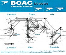 BOAC destinace v roce 1966