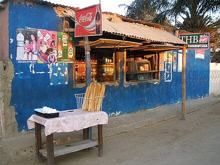 French baguettes for sale at a shop in Toliara