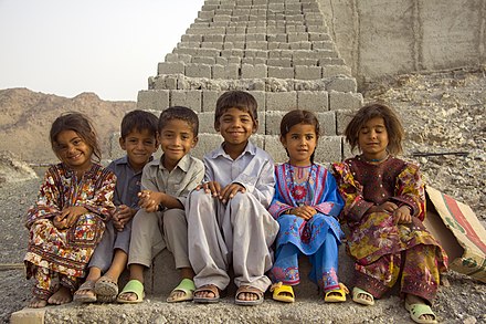 Baloch children photographed in Ashkutu, Iran, in March 2017