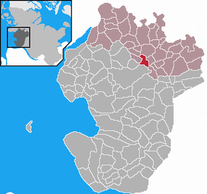 Poziția Barkenholm pe harta districtului Dithmarschen