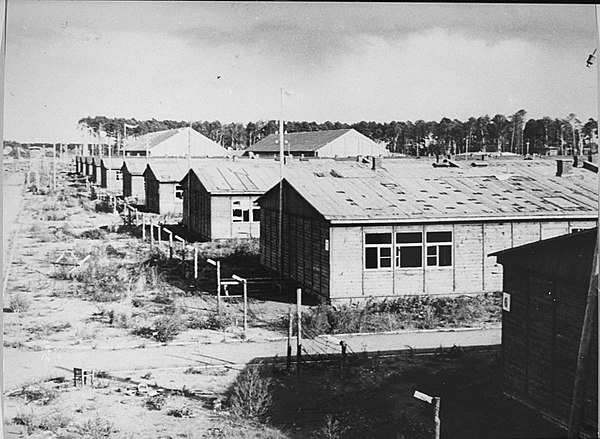 Prisoner barracks after liberation