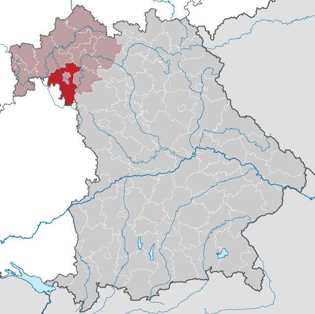 Landkreis Würzburgs läge i Bayern