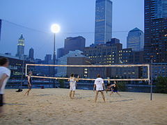 Men's beach volleyball in Manhattan