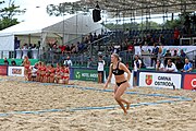 Deutsch: Beachhandball Europameisterschaften 2019 (Beach handball Euro); Tag 5: 6. Juli 2019 – Frauen, Halbfinale, Kroatien-Dänemark 1:2 (12:19, 17:10, 4:7) English: Beach handball Euro; Day 5: 6 July 2019 – Semifinal Men – Croatia-Denmark 1:2 (12:19, 17:10, 4:7)