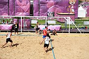 Deutsch: Beachhandball bei den Olympischen Jugendspielen 2018; Tag 3, 9. Oktober 2018; Jungs, Vorrunde, Gruppe A - Ungarn-Thailand 2:1 English: Beach handball at the 2018 Summer Youth Olympics at 9 October 2018 – Girls Preliminary Round Group A‎ – Hungary-Thailand 2:1