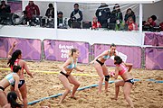 Deutsch: Beachhandball bei den Olympischen Jugendspielen 2018; Tag 6, 12. Oktober 2018; Mädchen, Hauptrundenspiel – Chinese Taipei (Taiwan)-Argentinien 1:2 English: Beach handball at the 2018 Summer Youth Olympics at 12 October 2018 – Girls Main Round – Chinese Taipei (Taiwan)-Argentina 1:2