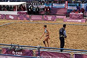 Deutsch: Beachhandball bei den Olympischen Jugendspielen 2018; Tag 6, 12. Oktober 2018; Mädchen, Hauptrundenspiel – Chinese Taipei (Taiwan)-Argentinien 1:2 English: Beach handball at the 2018 Summer Youth Olympics at 12 October 2018 – Girls Main Round – Chinese Taipei (Taiwan)-Argentina 1:2