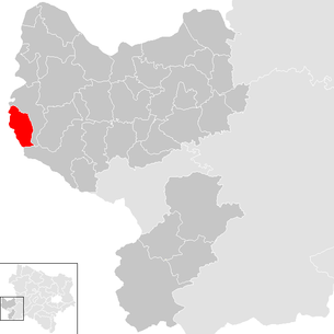 Ubicación del municipio de Behamberg en el distrito de Amstetten (mapa seleccionable)