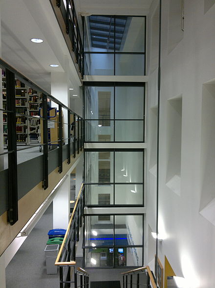 The interior of the new library.