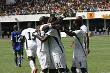 A Black Stars goal celebration Black Stars Goal Celebration (Ghana national football team).jpg