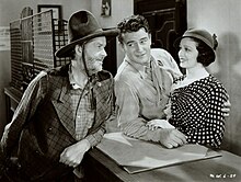 George 'Gabby' Hayes, John Wayne, and Eleanor Hunt in the film