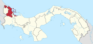 Pozicija provincije na karti Paname