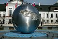 Fountain Earth — planet of peace, the centerpeace of the square and a common meeting point in Bratislava