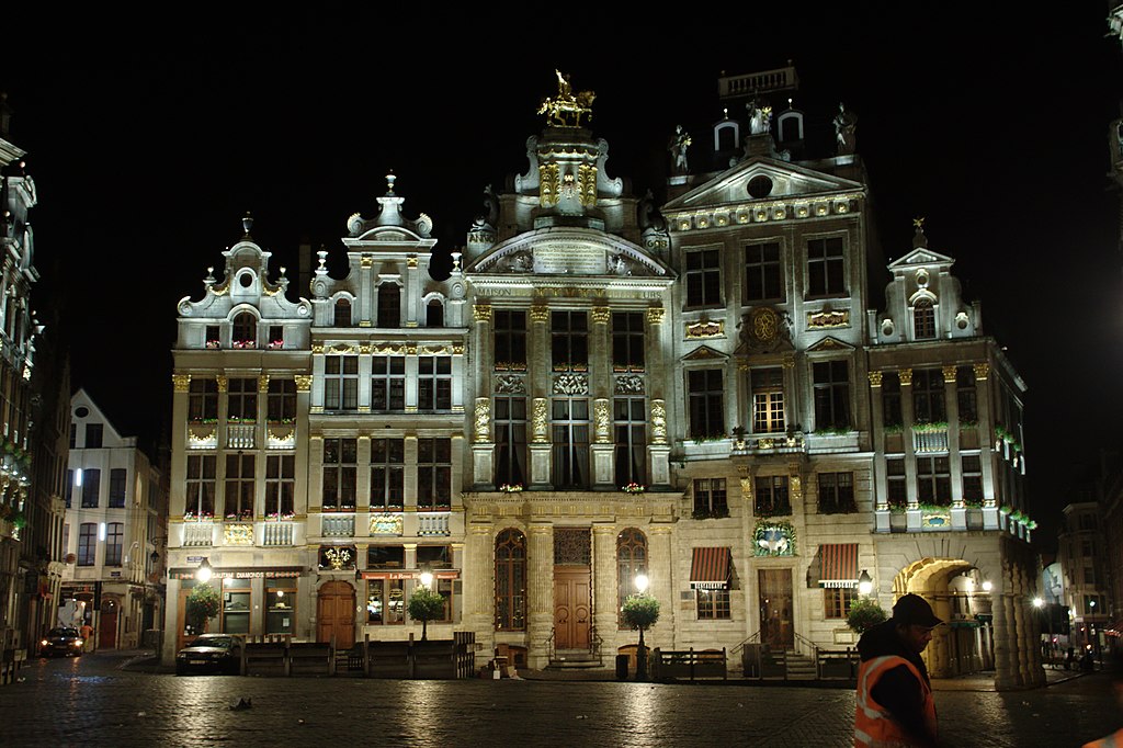 Brusel, Grote Markt, historické domy.jpg