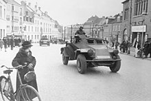 Ein Sd.Kfz. 223 in Viborg während der Besetzung Dänemarks