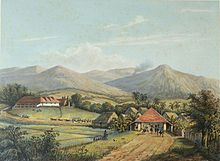 Parahyangan highland near Buitenzorg, c. 1865-1872 COLLECTIE TROPENMUSEUM De weg van Buitenzorg naar de Preanger Regentschappen TMnr 3728-429c.jpg