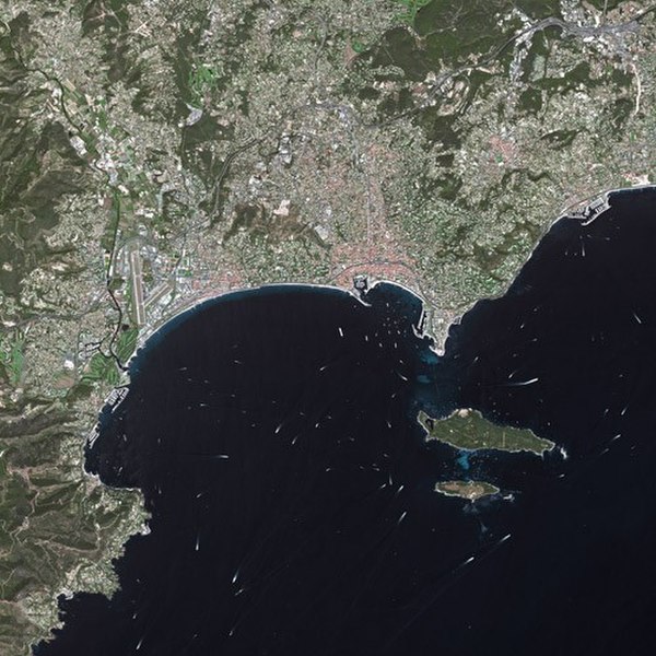 Cannes seen from Spot Satellite