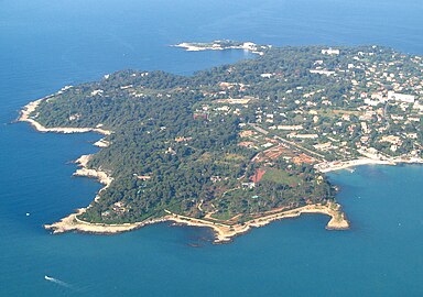 Vue aérienne du Cap d'Antibes