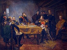 Antonio José de Sucre accepting the surrender [es] of José de Canterac