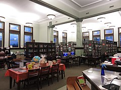 Interior of the Carnegie Free Library