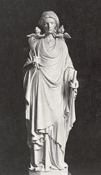 Marble statue of Sainte Cécile