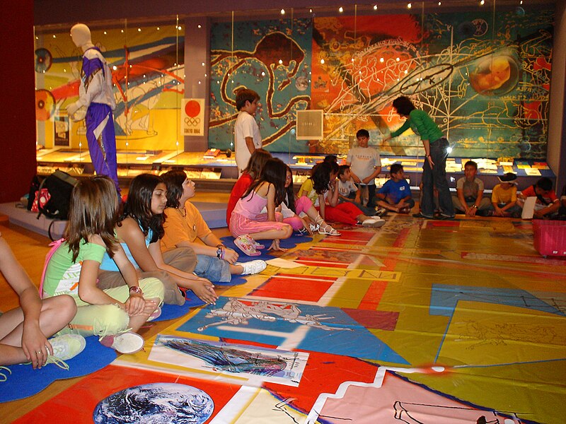 File:Children attending educational program, Thessaloniki Olympic Museum (26-05-2006).jpg